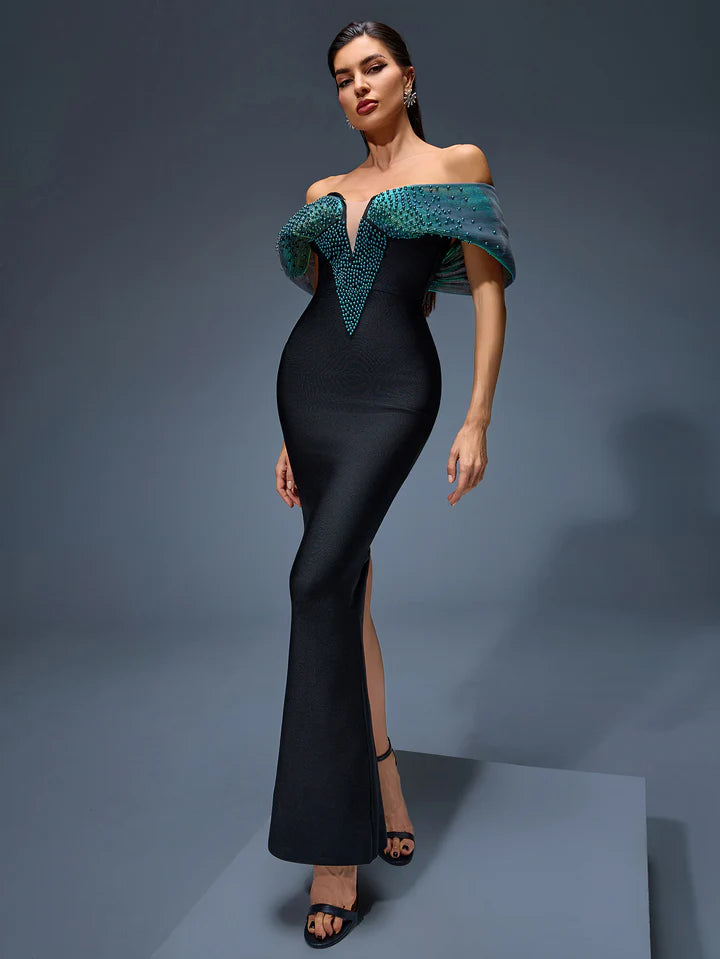 Robe Bandage Prestige Émeraude Nocturne