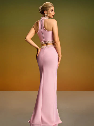 Ensemble Bandage Prestige "Perle Rose" – Glamour & Élégance