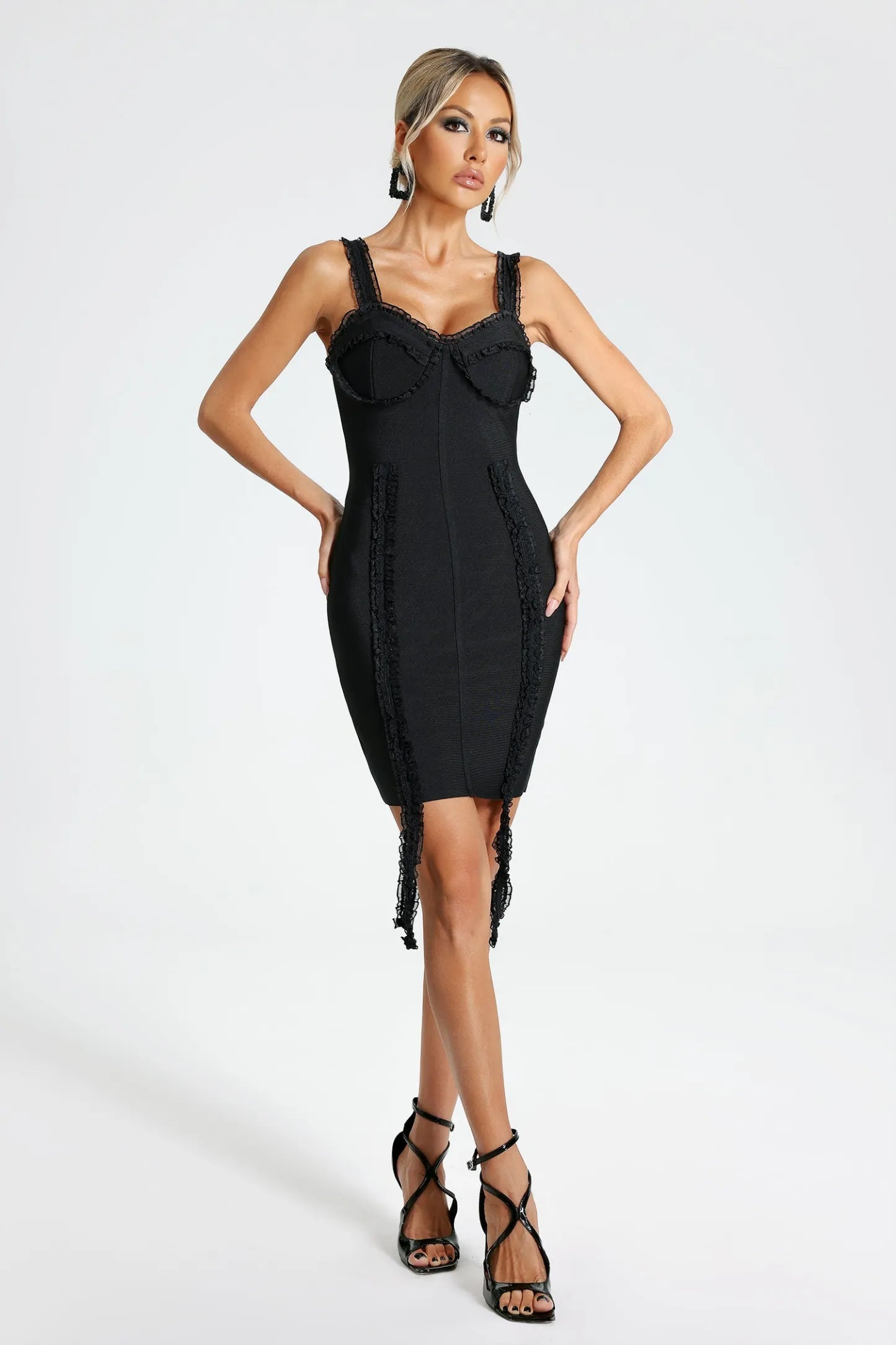 Black Elegance Lace Prestige Bandage Dress