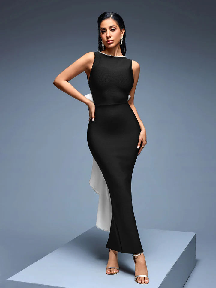 Robe Bandage Prestige - Ébène Perle – Élégance Couture
