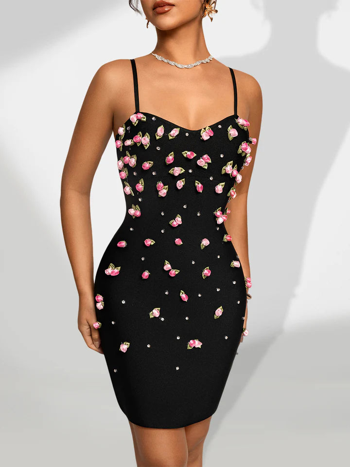 Robe Bandage Prestige - Rose Éternelle