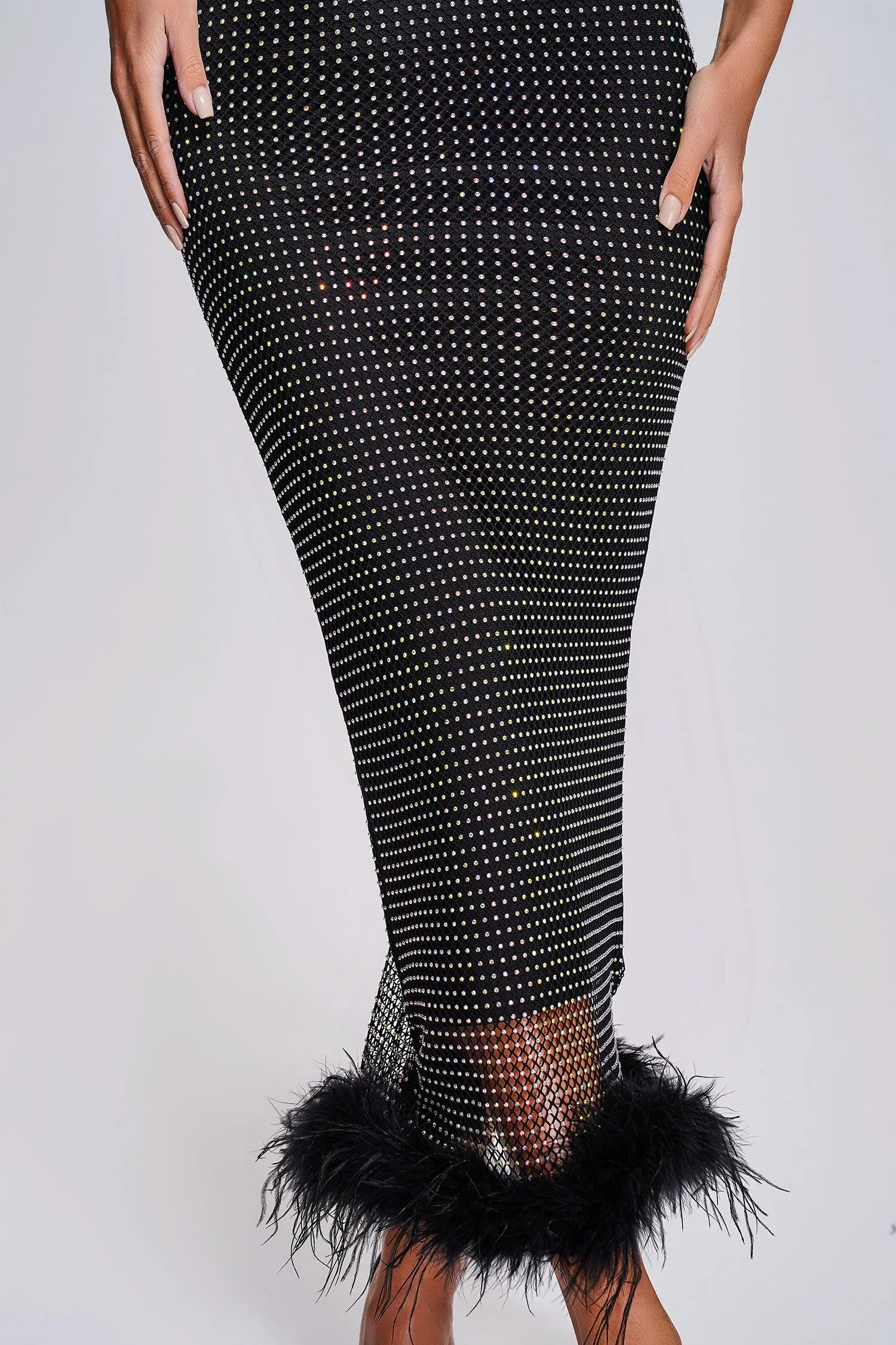 Robe bandage prestige en maille noir