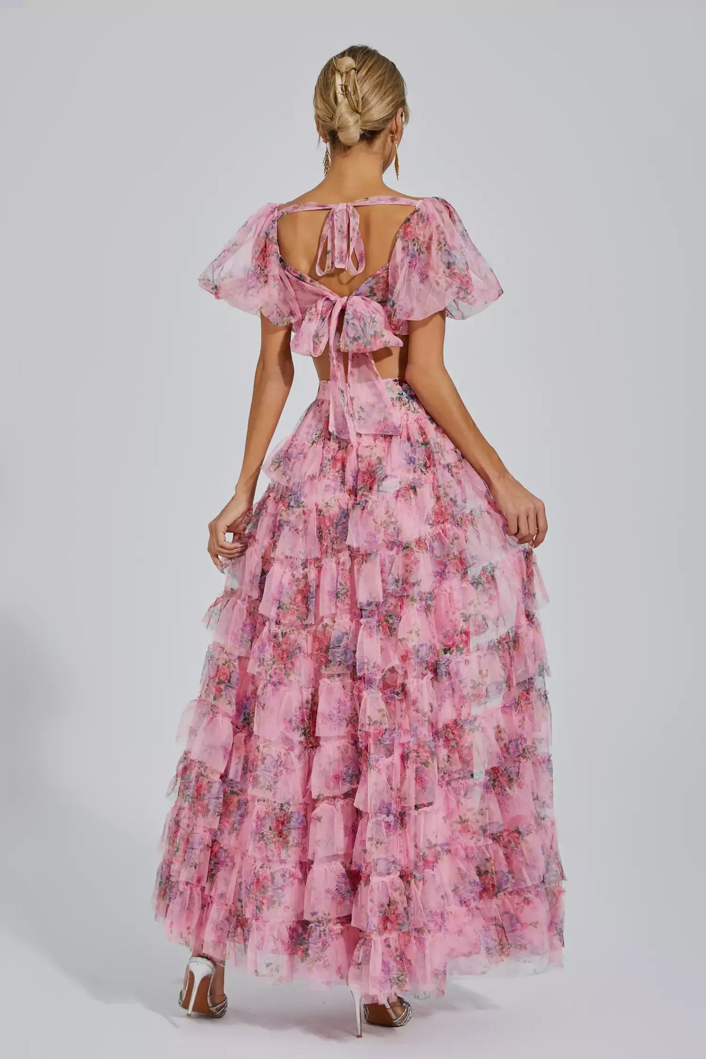 Braylee Pink Floral Ruched Set - High End
