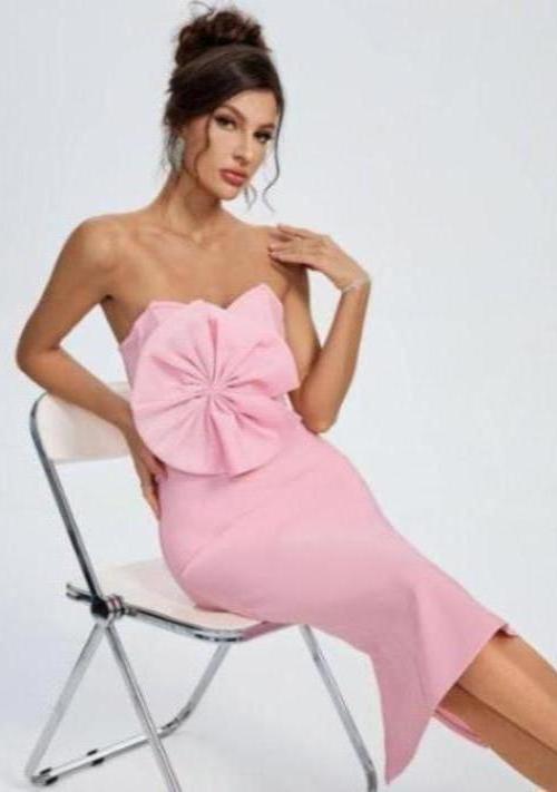 Prestige Pink Elegance Bandage Dress