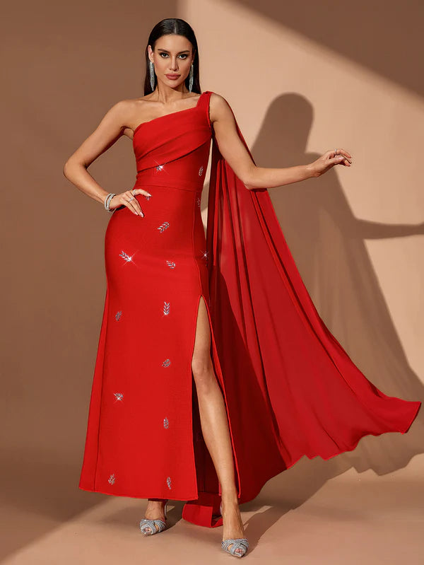 Robe Bandage Prestige – Rouge Flamboyant