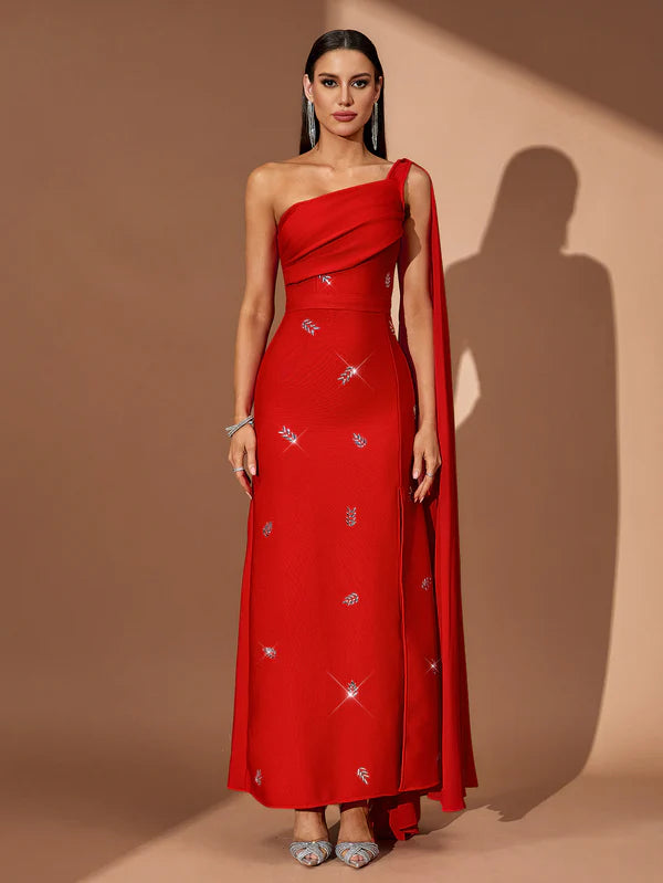 Robe Bandage Prestige – Rouge Flamboyant