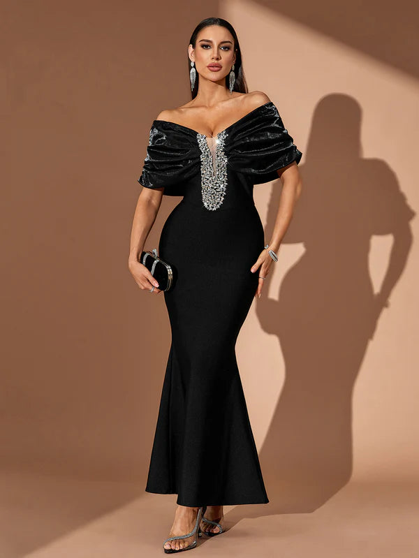 Robe Bandage Prestige – Noire Impériale