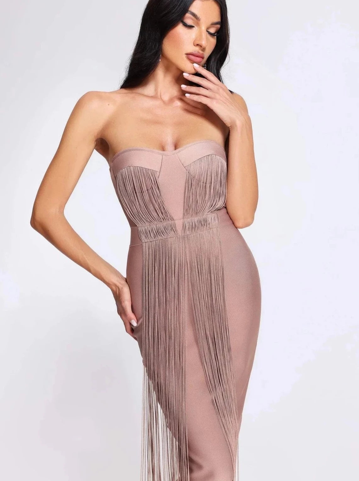 Tasselle prestige bandage dress