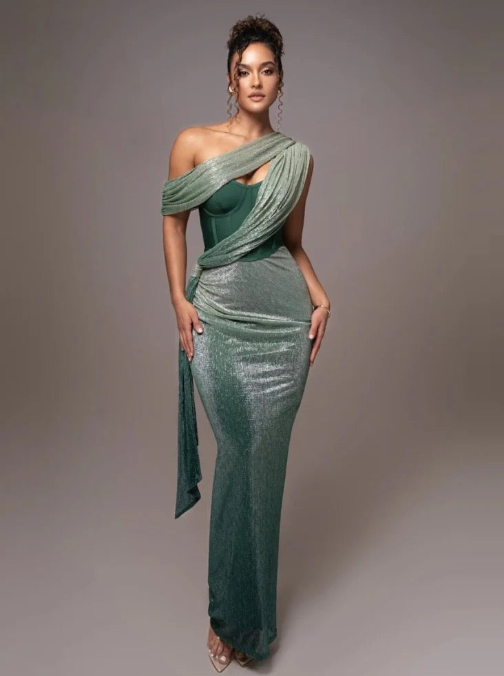 Ebony Radiant Dress - Water Green