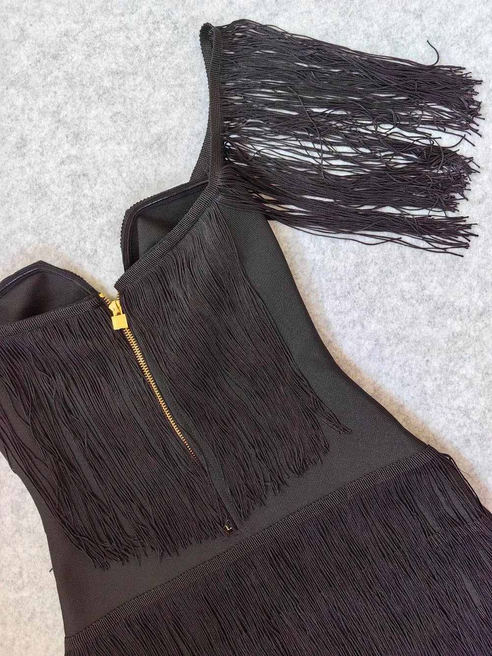 Christmas Eve Fringe Bandage Dress