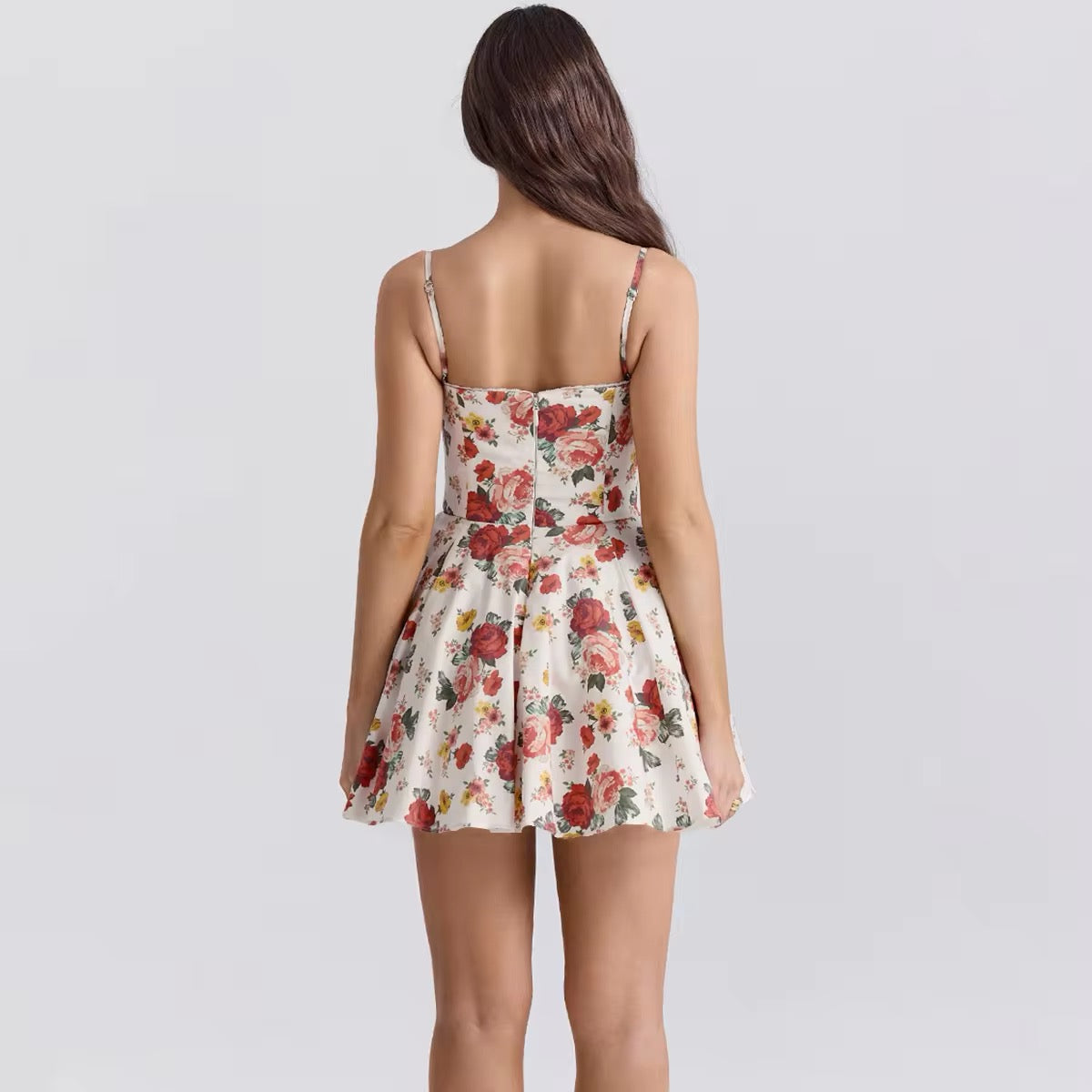 Italian Rose Print en tulle courte