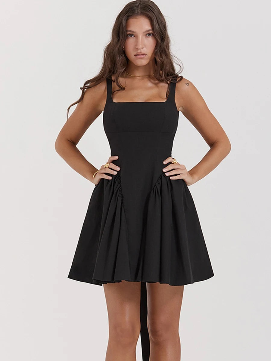 Christmas Night Star Dress - Black