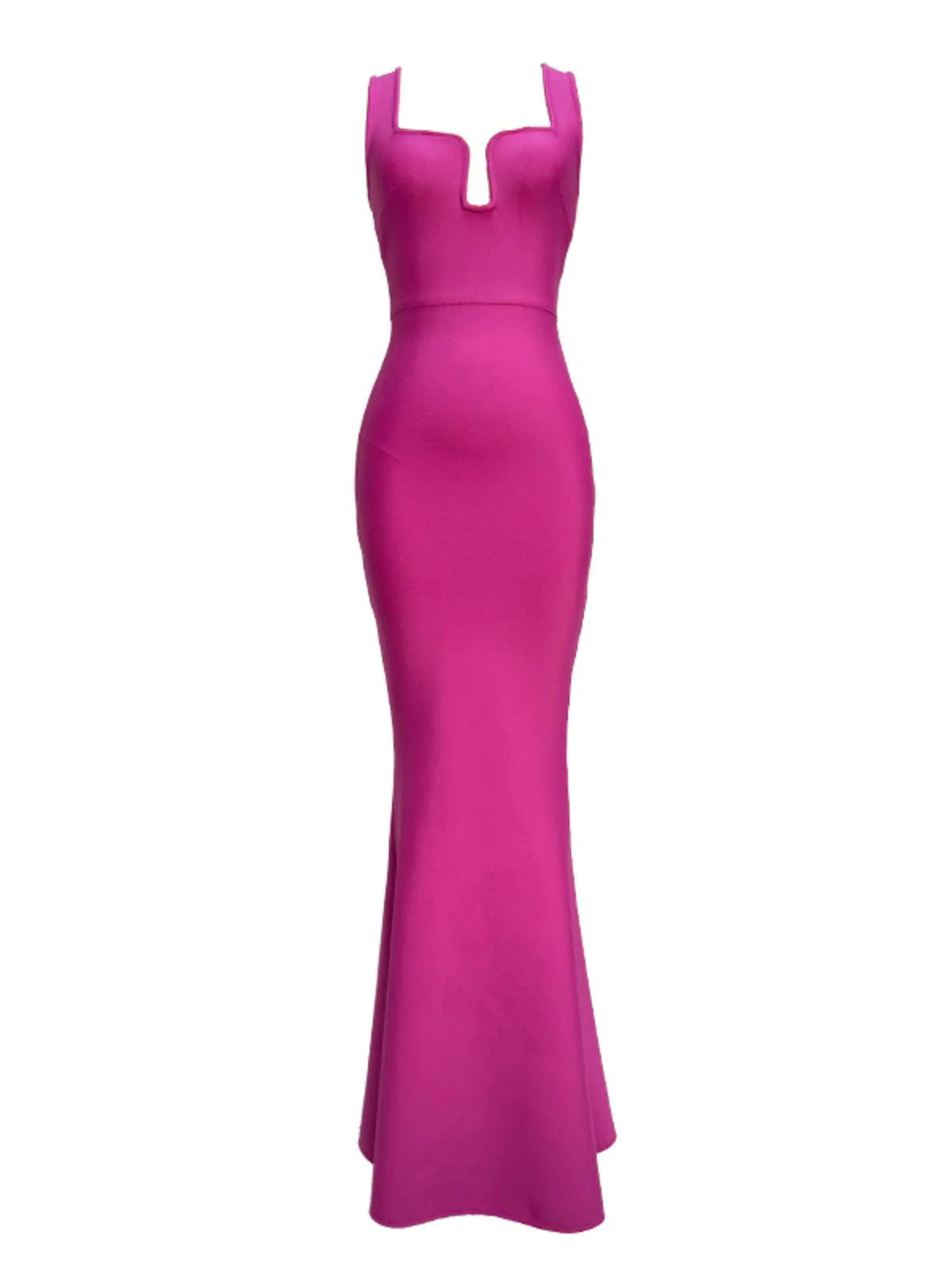 Robe maxi bandage prestige Sadira en rose vif