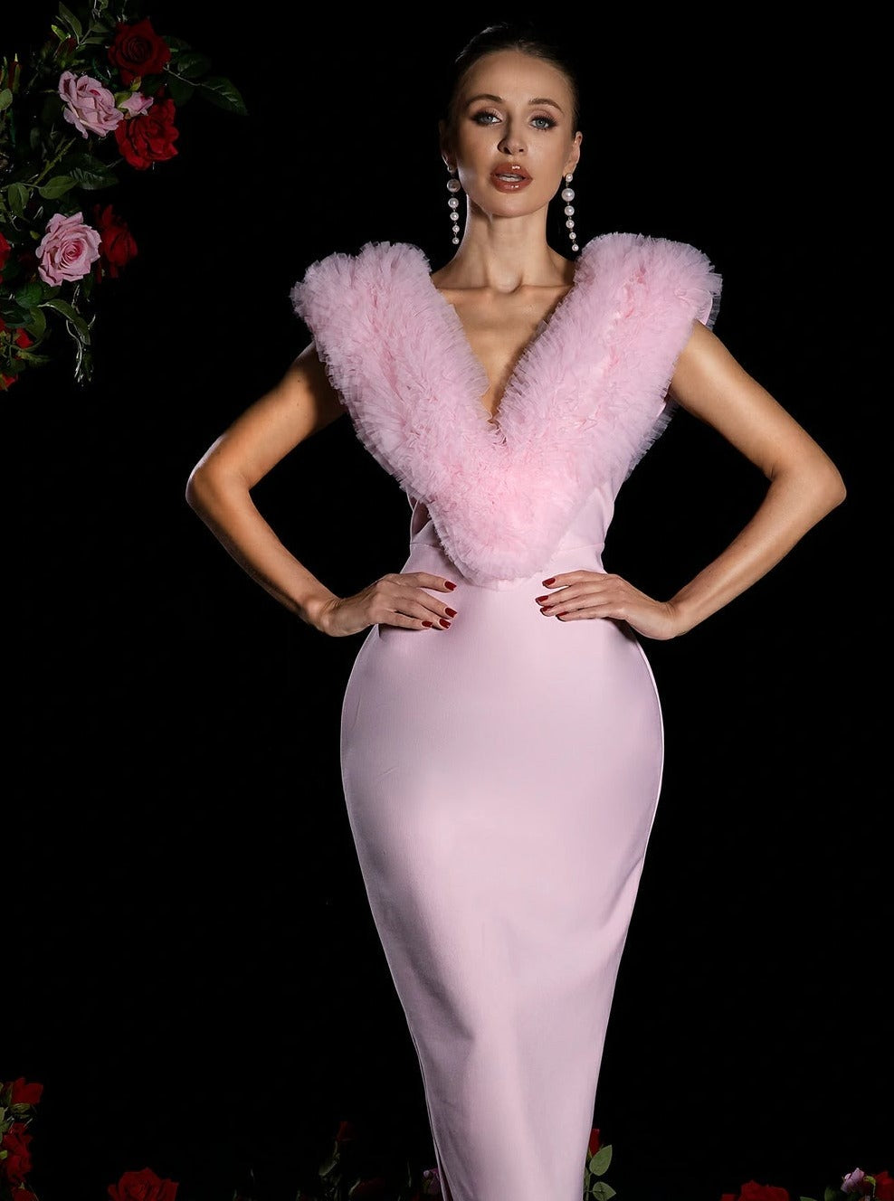 Cupid's Prestige Velvet Bandage Dress