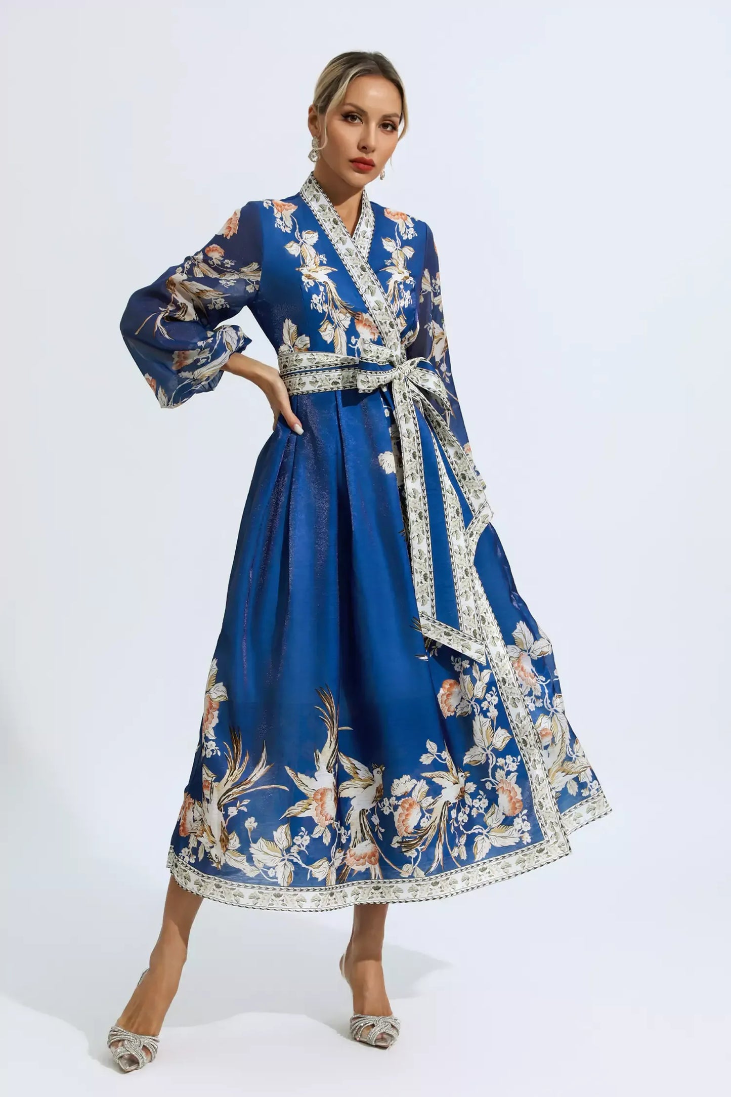Miley Floral Print Dress with Belt
