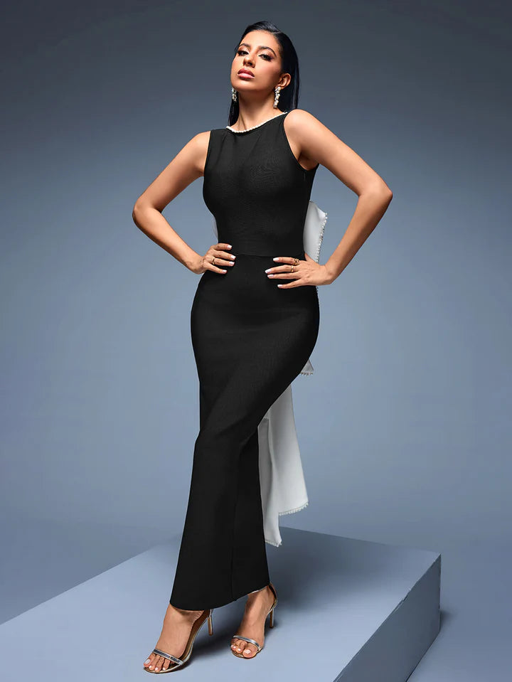 Robe Bandage Prestige - Ébène Perle – Élégance Couture
