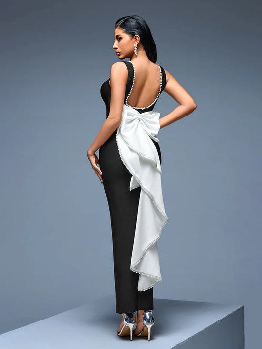 Robe Bandage Prestige - Ébène Perle – Élégance Couture