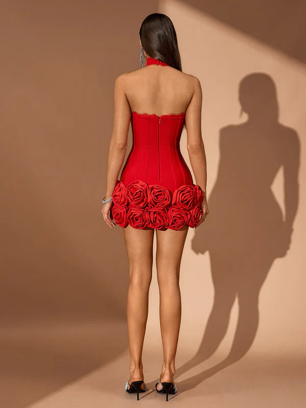 Robe Bandage Prestige – Roses de Feu