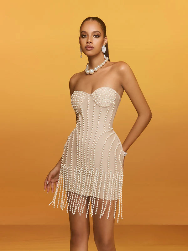 Robe Bandage Prestige – Élégance Perlée