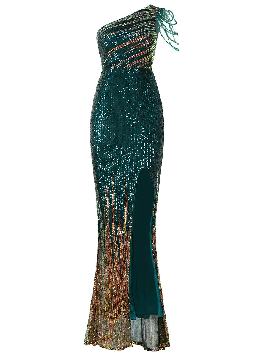 Mermaid sequin evening dress